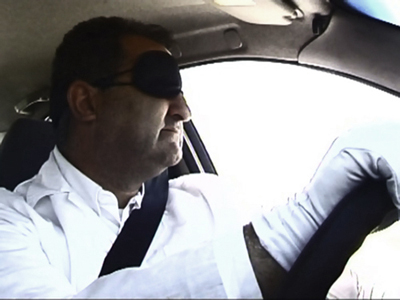 Video still of work 'driving blindfolded'